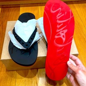BRAND NEW NWT Louboutin Flip Flops